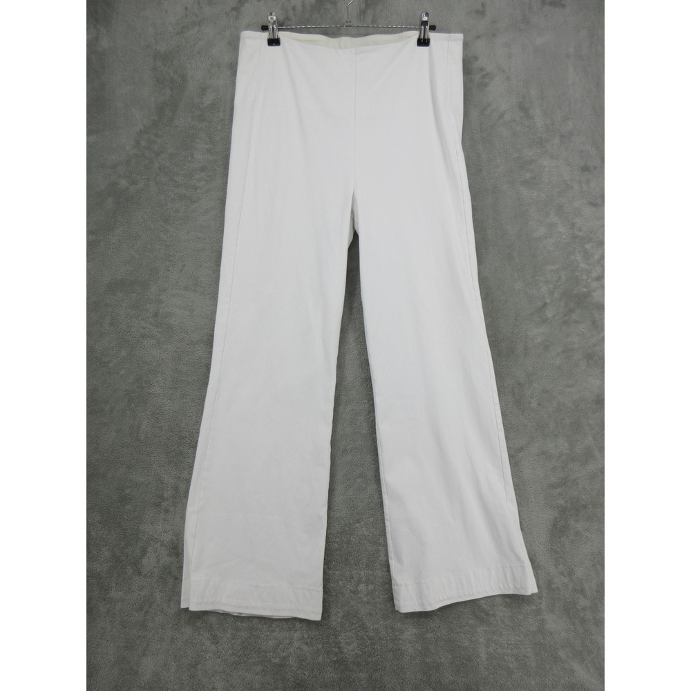 Lysse Pants Womens Size XL White Wide Leg Pull On Stretch High Rise Slimming